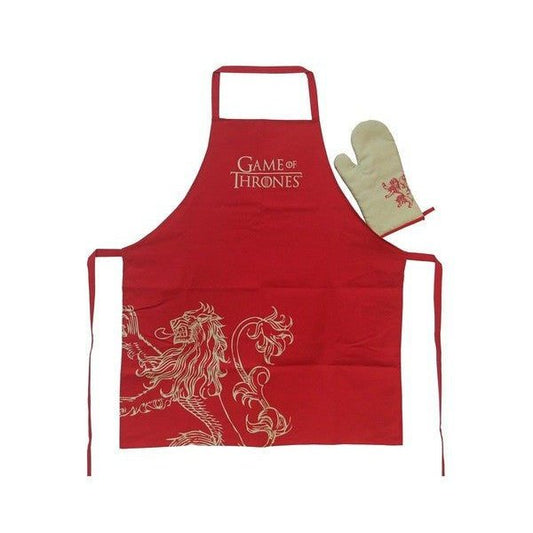 Delantal parrillero guantes para horno Game Thrones, clan Lanister