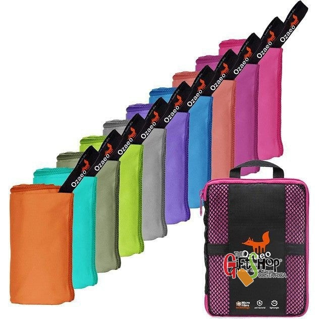 Ozaeo Toalla de viaje microfibra, toalla ligera para gimnasio, secado rápido, camping, tamaño