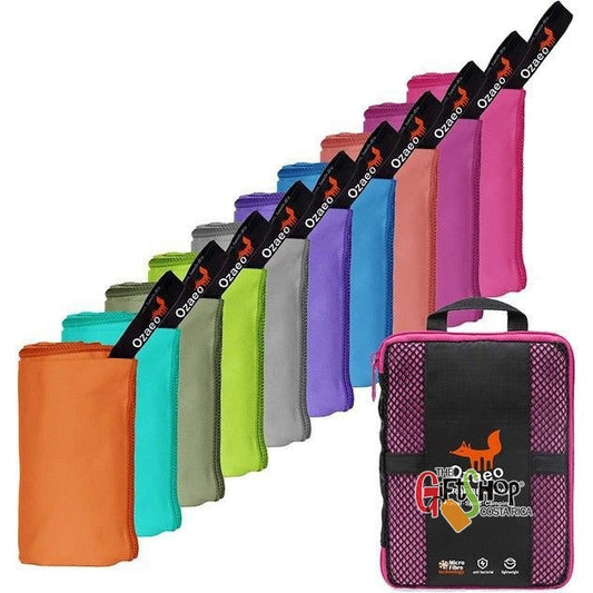 Ozaeo Toalla de viaje microfibra, toalla ligera para gimnasio, secado rápido, camping, tamaño