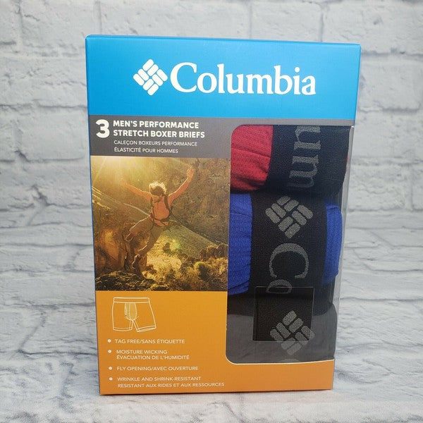 Boxer Columbia, Microfibra, unid, color: rojo, azul negro