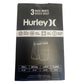 Boxer Hurley, 3 unid, color: negro, gris estampado y azul. (XL)