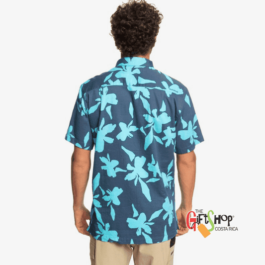 Camisa Quiksilver Waterman Waikiki Nights Color: Azul Talla XL