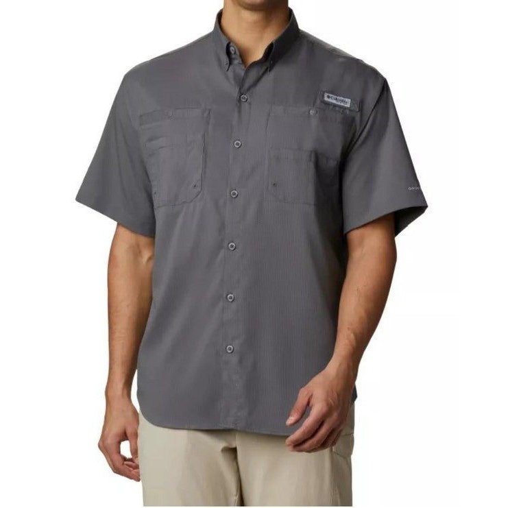 Columbia Camisa para hombre manga corta Tamiami II SS shirt color: gris oscuro. Talla: XS.