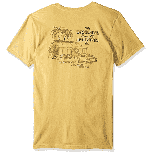 Camiseta Quiksilver Home Surfing Color: Amarillo Talla