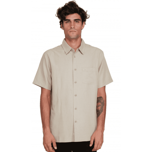 Camisa Quiksilver Waterman Centinela Color: Beige