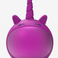 Parlante bluetooth, en forma de unicornio, color morado.