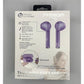 Bluetooth earbuds con cargador color morado