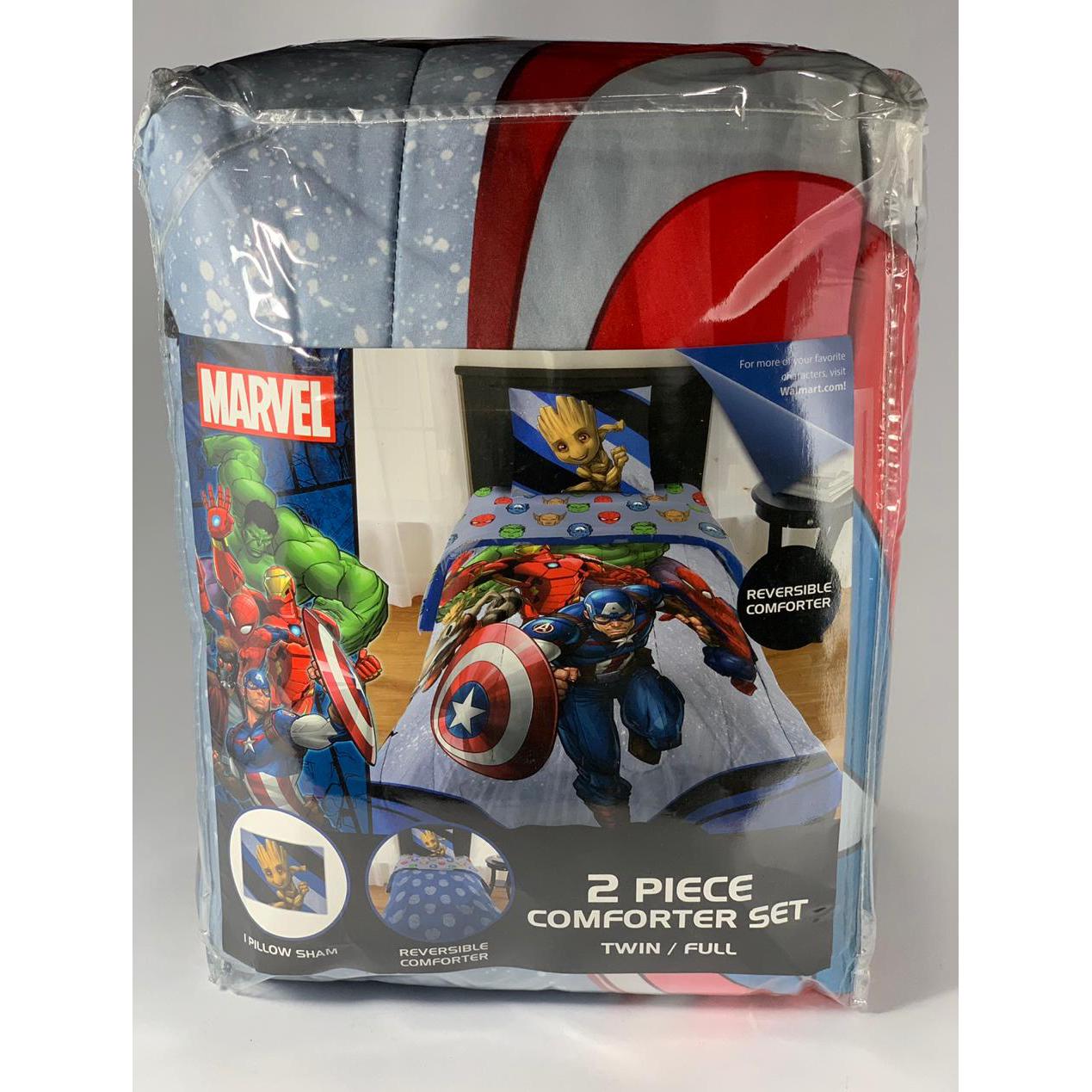 Avenger Edredón individual/matrimonial, 2 piezas: edredón reversible y funda decorativa - The Gift Shop Costa Rica