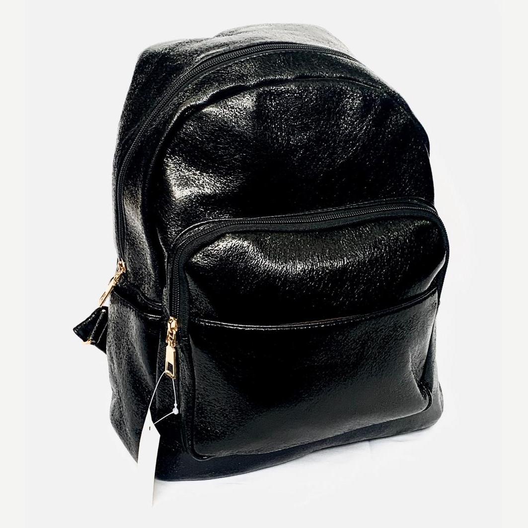 Bolso de espalda, color negro brillante. - The Gift Shop Costa Rica