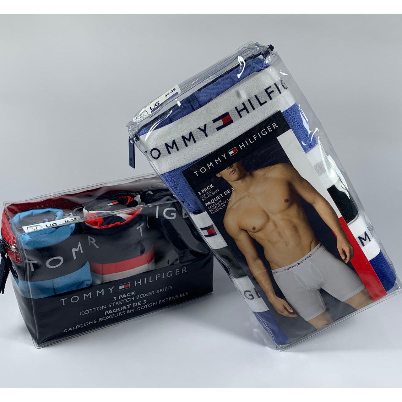 Boxer Hombre - Tommy Hilfiger - 3 unidades (1 Celeste, 1 Rayas y 1 Azul) - The Gift Shop Costa Rica