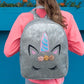 Bolso de espalda Unicornio, color gris brillante - The Gift Shop Costa Rica
