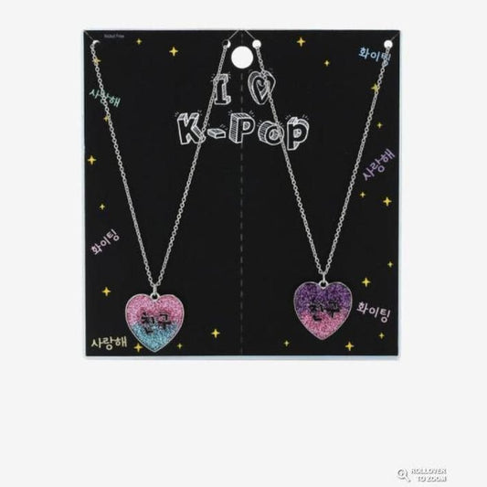 Love K-Pop, Set de collares mejores amigos Best Friend con corazón brillante