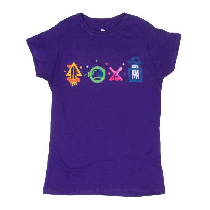 Camiseta PlayStation Oficial Formas Intergalacticas, Color: Morado