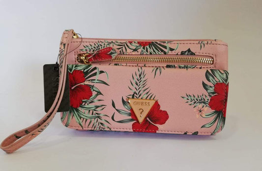 Cartera Guess color rosada con amapolas rojas - The Gift Shop Costa Rica