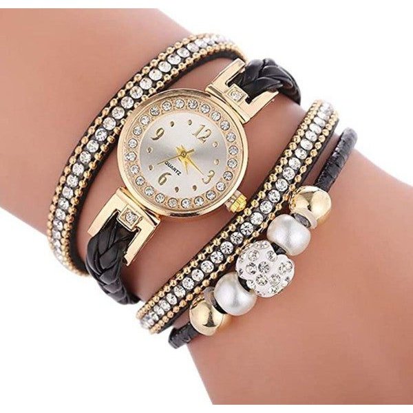 Reloj para mujer con brazalete trenzado pulseras