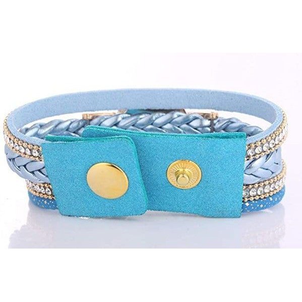 Reloj para mujer con brazalete trenzado pulseras