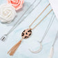 Collar plateado largo, estilo 8