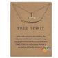 Collar dorado "Free Spirit" Espiritu Libre con dije mariposa