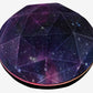 Parlante bluetooth, con imagen de galaxia y luz led de colores.