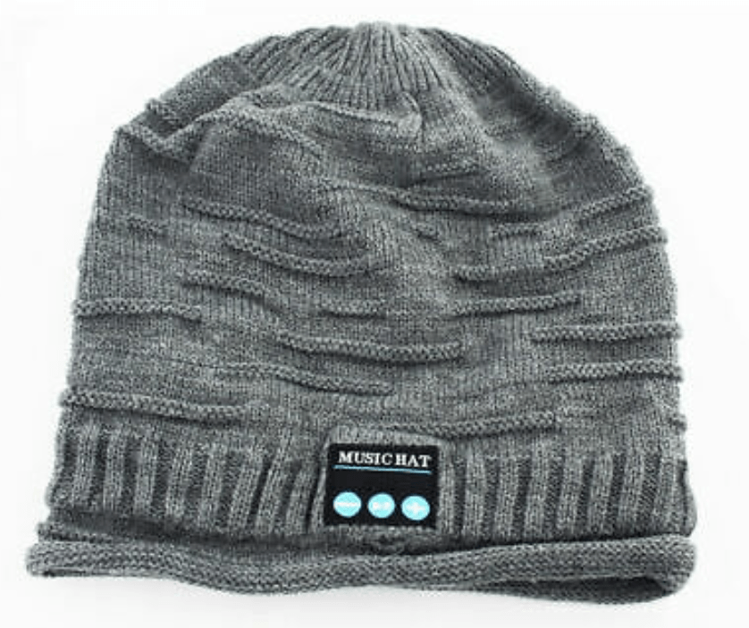 Gorro con audífonos integrados, varias funciones incluido bluetooth, color: Gris. - The Gift Shop Costa Rica