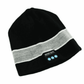 Gorro con audífonos integrados, varias funciones incluido bluetooth, color: negro con raya gris. - The Gift Shop Costa Rica