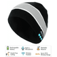 Gorro con audífonos integrados, varias funciones incluido bluetooth, color: negro con raya gris. - The Gift Shop Costa Rica