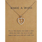 Collar "Make wish" color oro rosa, con dije en forma de corazón letra