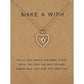 Collar "Make wish" color oro rosa, con dije en forma de corazón letra