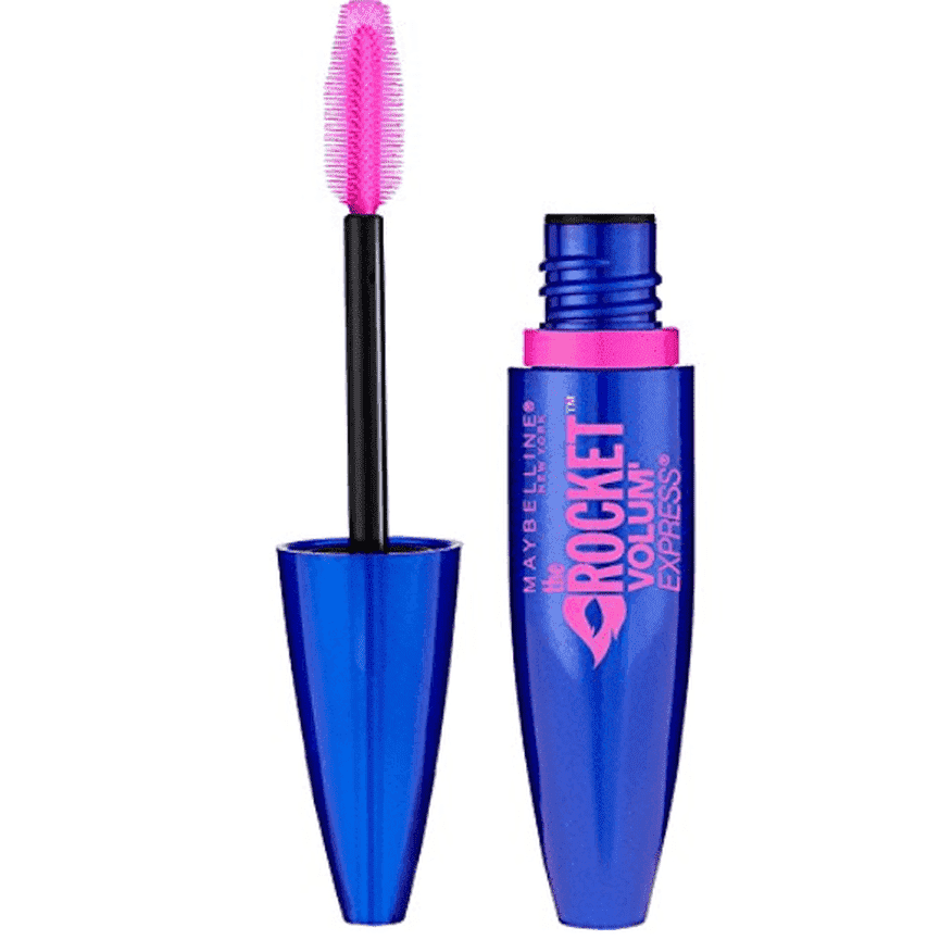 Mascara Maybelline Rocket, Lavable, color: Blackest Black