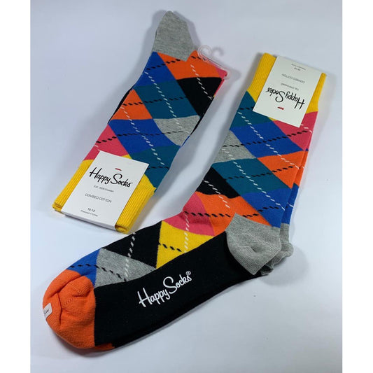 Medias Hombre Happy Socks con rombos de colores. - The Gift Shop Costa Rica