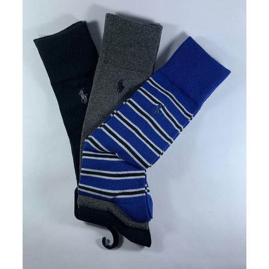 Medias Hombre - Polo - Azul Rayas, Gris, Azul Oscuro - The Gift Shop Costa Rica