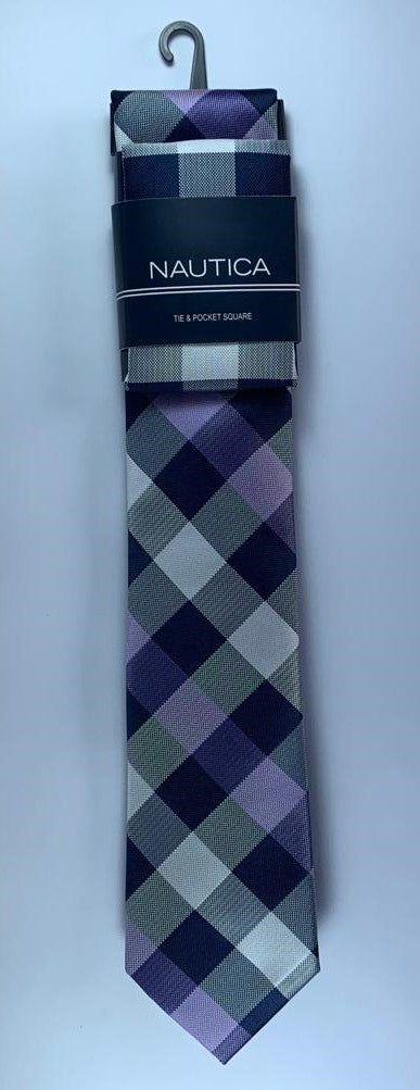 Corbata Nautica - Rombos - Azul, Blanco y Lila - The Gift Shop Costa Rica