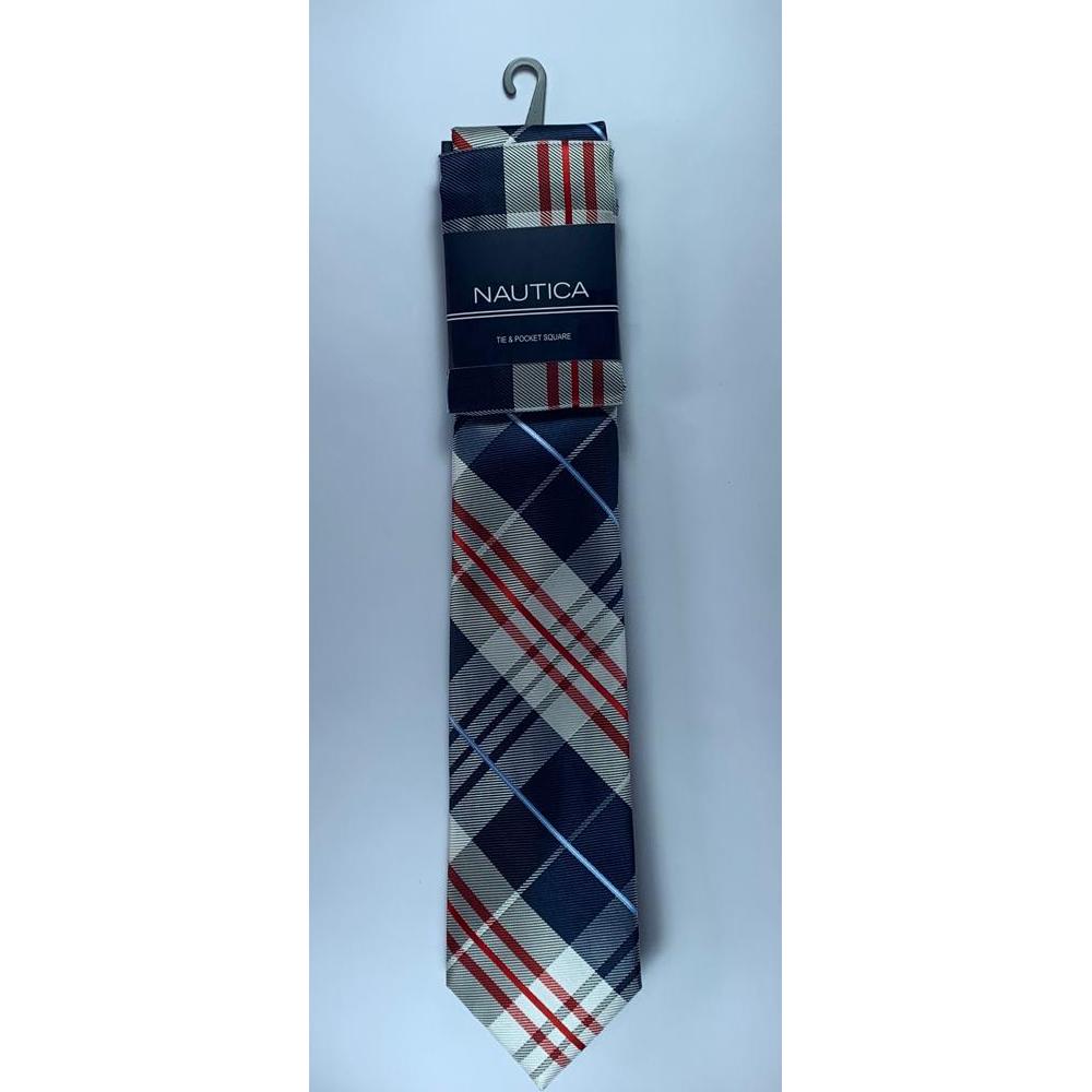 Corbata Nautica - Rombos - Azul, Rojo, Blanco y Gris - The Gift Shop Costa Rica