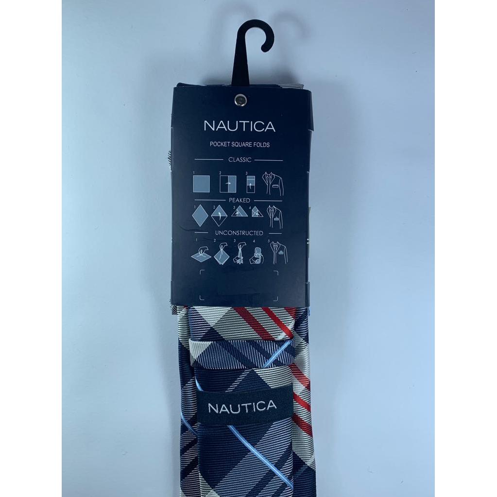Corbata Nautica - Rombos - Azul, Rojo, Blanco y Gris - The Gift Shop Costa Rica