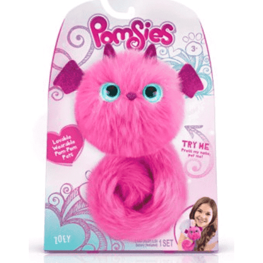 Pomsies Pet: Zoey, reacciones, incluye cepillo, color rosado.