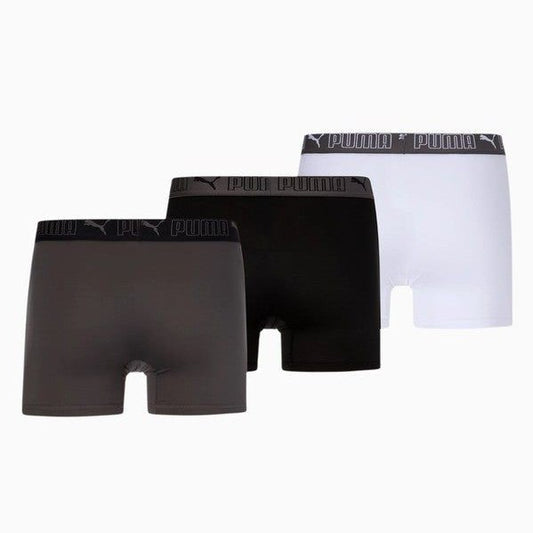 Boxer Puma, unid, color: gris, negro blanco.