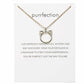Collar dorado "Purrfection" (Perfección) con dije gato