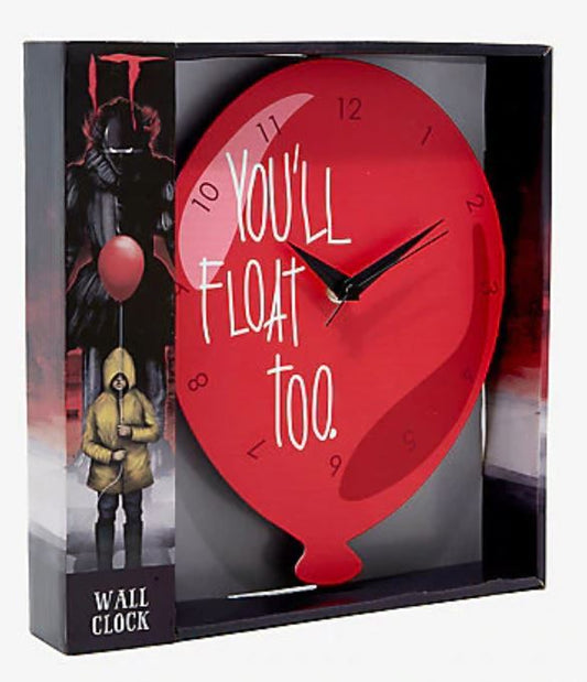 Reloj de pared en forma de globo, inspiradado en IT: You'll float too