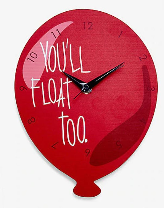 Reloj de pared en forma de globo, inspiradado en IT: You'll float too