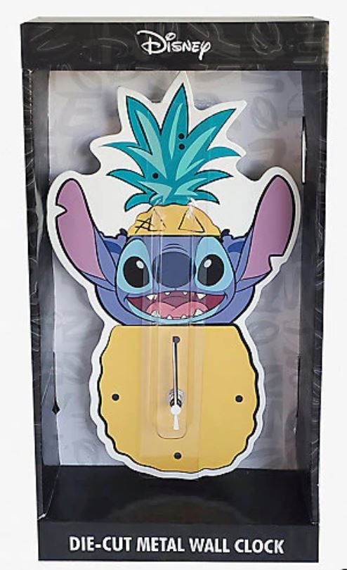 Reloj de pared en forma de piña, inspiradado en Lilo & Stitch.