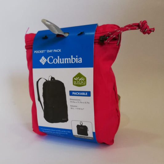 Salveque de bolsillo Columbia (Pocket day pack), color fucsia. - The Gift Shop Costa Rica