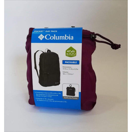 Salveque de bolsillo Columbia (Pocket day pack), color Morado.