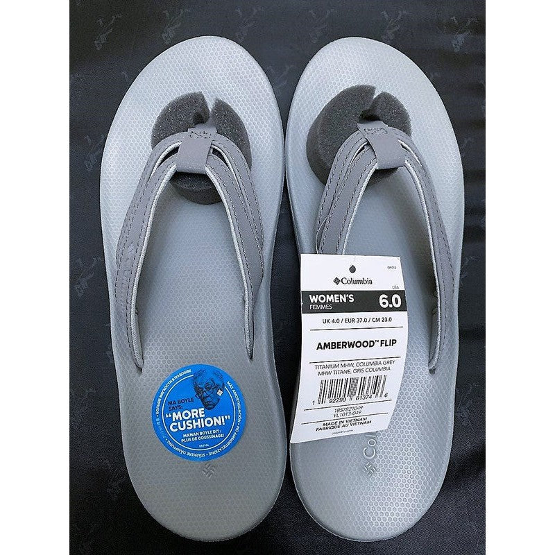 Sandalias Columbia Amberwood para mujer, color gris.