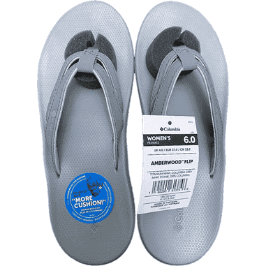 Sandalias Columbia Amberwood para mujer, color gris.
