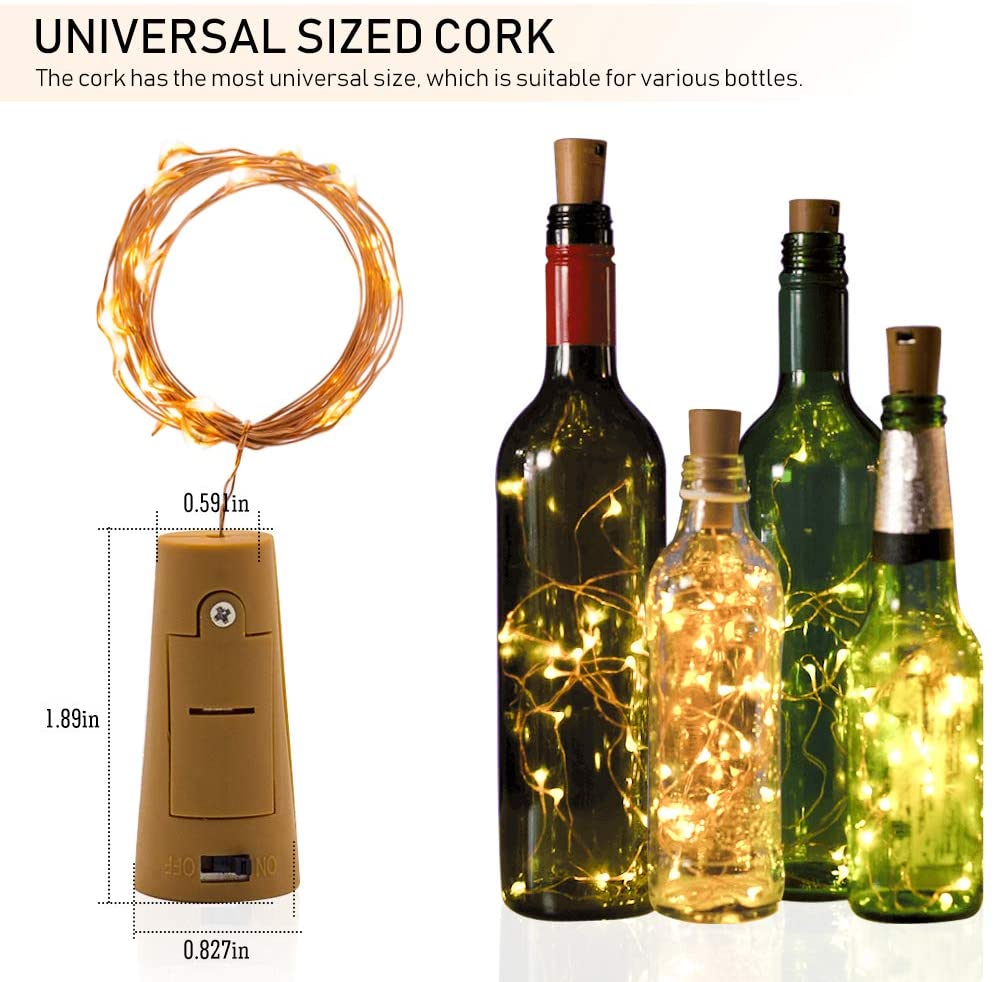 Iluminación LED con corcho para botellas - The Gift Shop Costa Rica