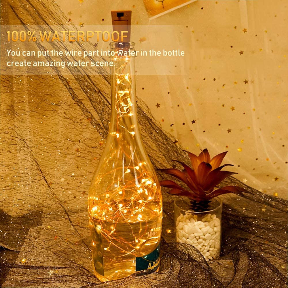 Iluminación LED con corcho para botellas - The Gift Shop Costa Rica