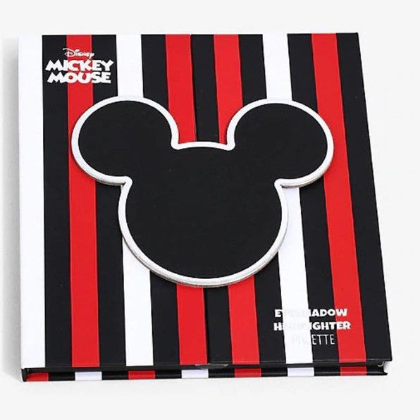 Paleta de sombras inspirada en Mickey Mouse, con tonos.