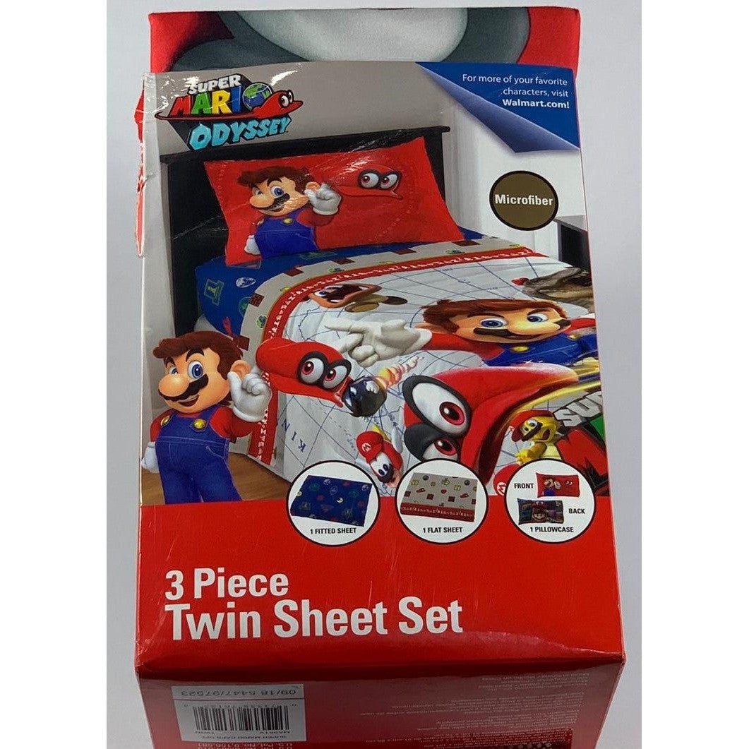 Set de Sabanas Mario Bros individual, 3 piezas