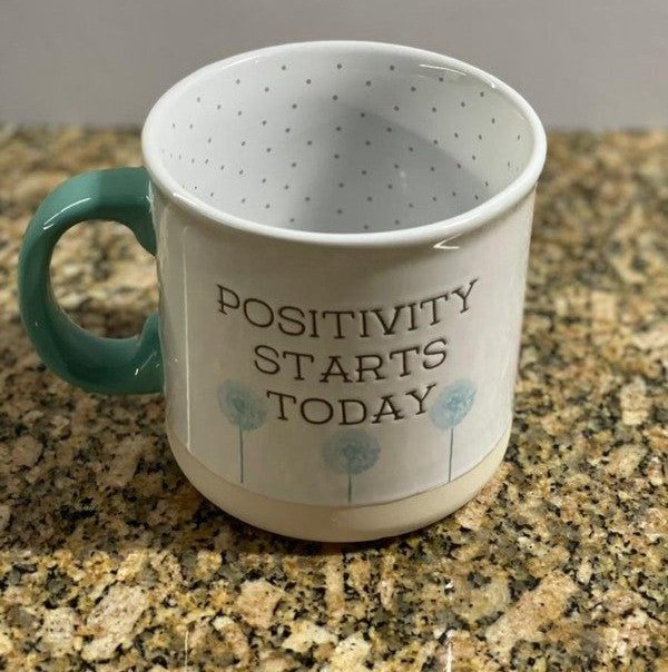 Taza jumbo con dientes de león: Positivity starts today