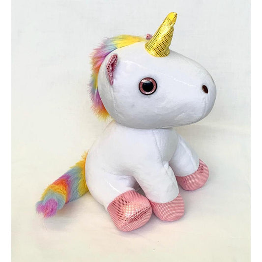 Unicornio de peluche color blanco
